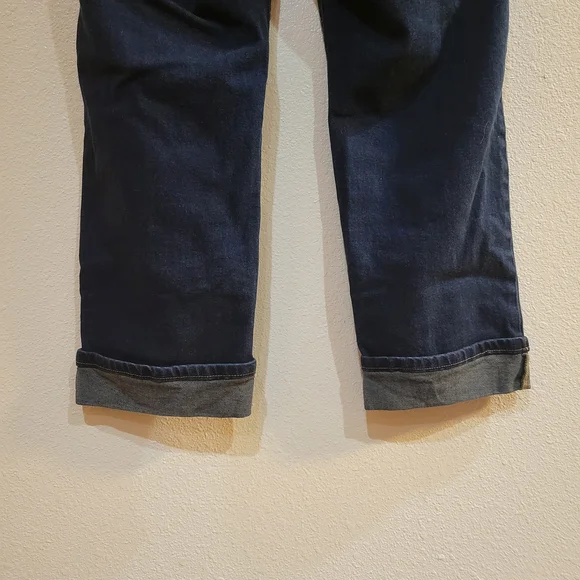 Michael Kors Navy Denim Jeans with Gold Button - Picture 6 of 7